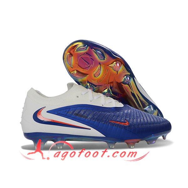 Nike Chaussures de Foot Phantom GX III Elite FG Blanc/Bleu
