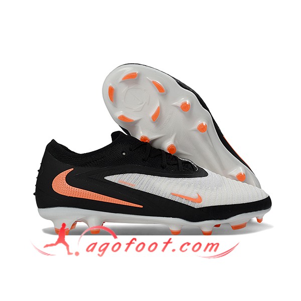 Nike Chaussures de Foot Phantom GX III Elite FG Blanc/Noir/Orange