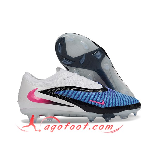 Nike Chaussures de Foot Phantom GX III Elite FG Blanc/Bleu/Noir/Rose