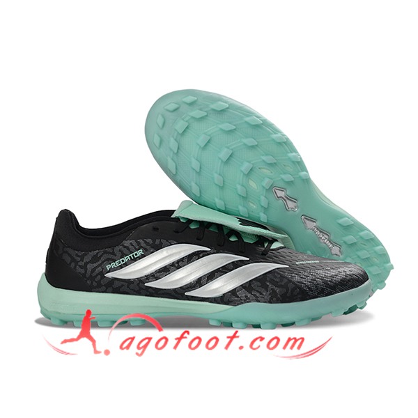 Adidas Chaussures de Foot PREDATOR LEAGUE FT TURF Noir/Gris/Vert