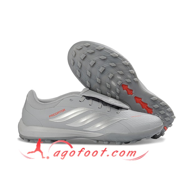 Adidas Chaussures de Foot PREDATOR LEAGUE FT TURF Gris/Orange -02