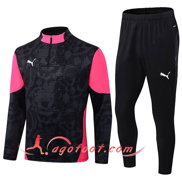 Ensemble Survetement de Foot PUMA Noir/Rose 2025/2026
