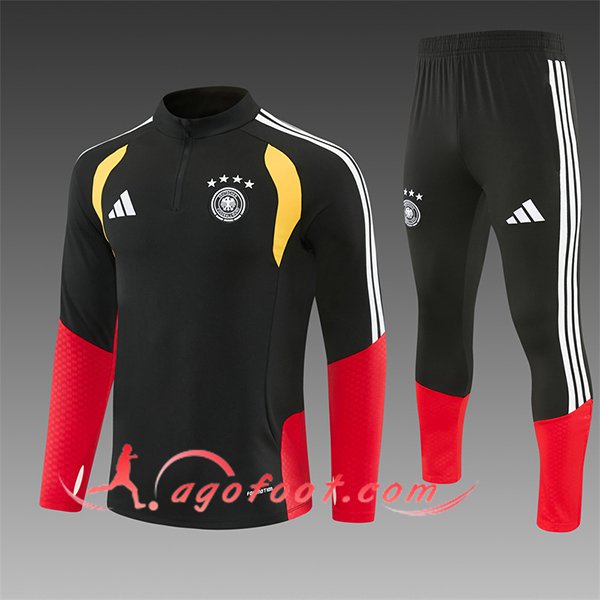 Ensemble Survetement de Foot Allemagne Enfant Noir/Rouge/Jaune 2025/2026