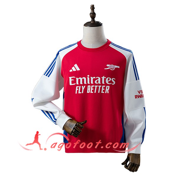 Sweatshirt Training Arsenal Blanc/Rouge/Bleu 2025/2026 -02