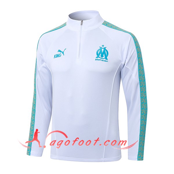 Sweatshirt Training Marseille Blanc/Vert 2025/2026
