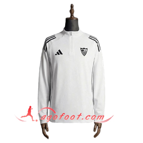 Sweatshirt Training Seville Blanc/Noir 2025/2026