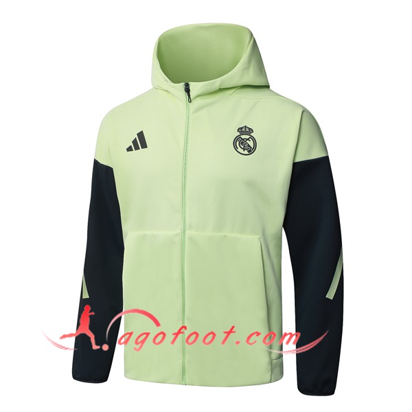 Veste A Capuche Real Madrid Vert/Gris 2025/2026