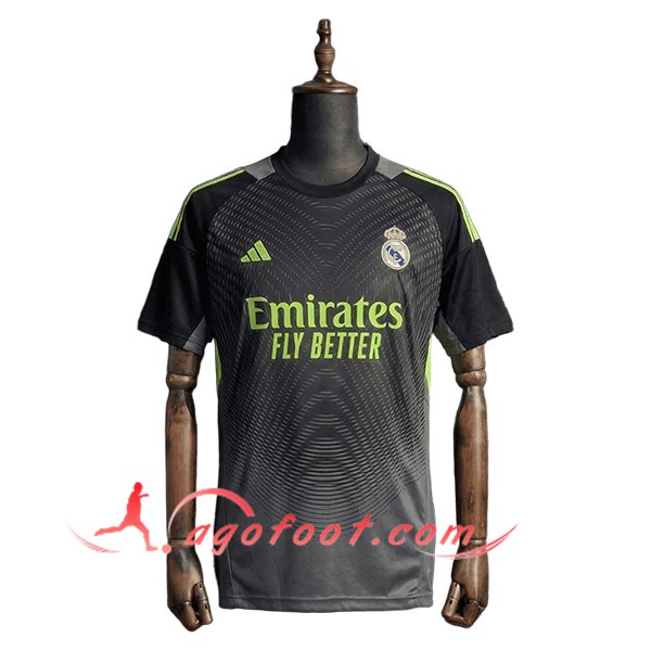 Maillot de Foot Real Madrid Gardien De But Noir 2025/2026