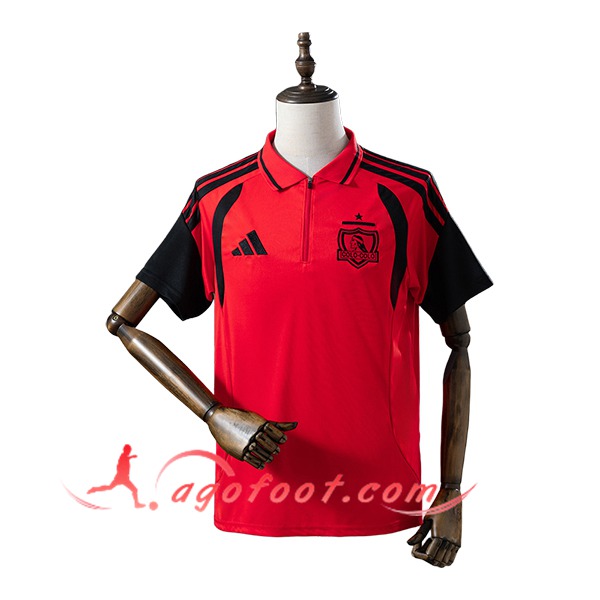 Polo Foot Colo-Colo Rouge/Noir 2025/2026