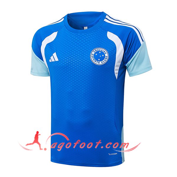 Training T-Shirt Cruzeiro Bleu/Blanc 2025/2026