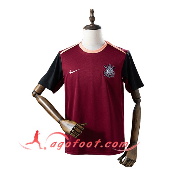 Training T-Shirt Corinthians Rouge/Noir 2025/2026