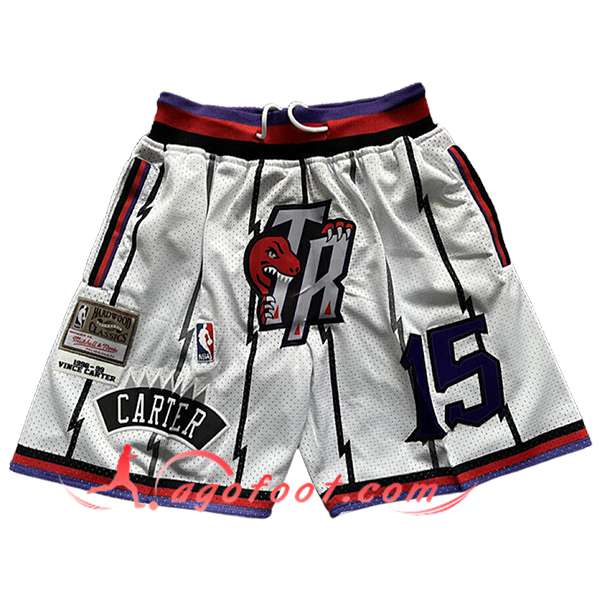 Shorts NBA Toronto Raptors 2025/26 Blanc