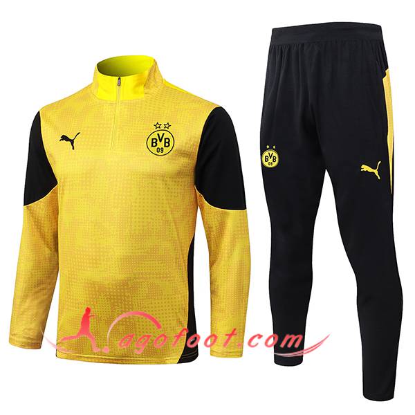Ensemble Survetement de Foot Dortmund BVB Jaune/Noir 2025/2026