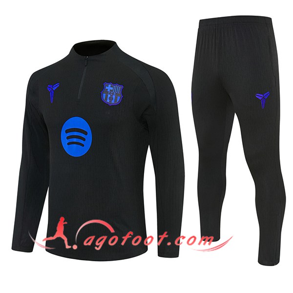 Ensemble Survetement de Foot FC Barcelone Noir/Bleu 2025/2026