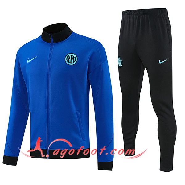 Ensemble Survetement de Foot Veste Inter Milan Bleu/Noir 2025/2026