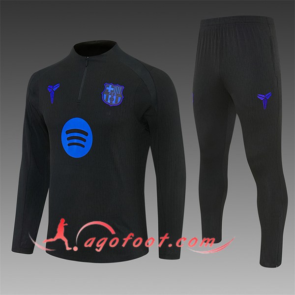 Ensemble Survetement de Foot FC Barcelone Enfant Noir/Bleu 2025/2026