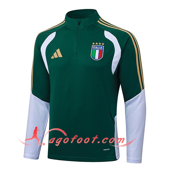 Sweatshirt Training Italie Vert/Jaune/Blanc 2025/2026