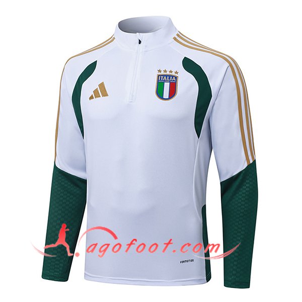Sweatshirt Training Italie Blanc/Vert/Jaune 2025/2026