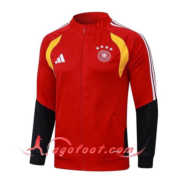 Veste Foot Allemagne Rouge/Noir/Jaune 2025/2026