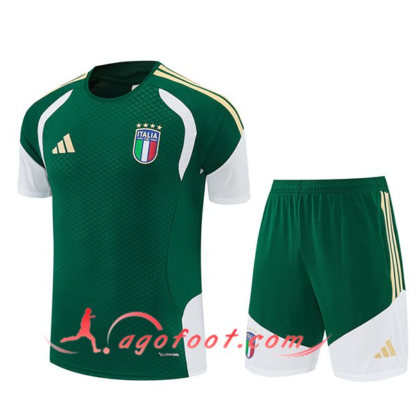 Ensemble Training T-Shirt Italie Vert/Blanc/Jaune 2025/2026