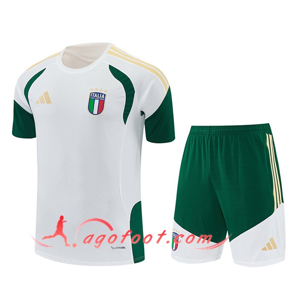 Ensemble Training T-Shirt Italie Blanc/Vert/Jaune 2025/2026