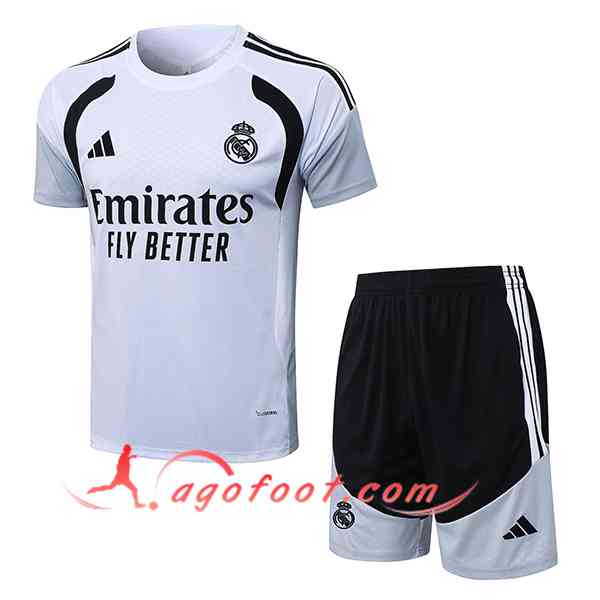 Ensemble Training T-Shirt Real Madrid Blanc/Noir 2026/2027