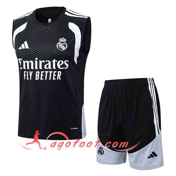 Ensemble Training Debardeurs Real Madrid Noir/Blanc 2026/2027