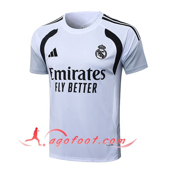 Training T-Shirt Real Madrid Blanc/Noir 2026/2027