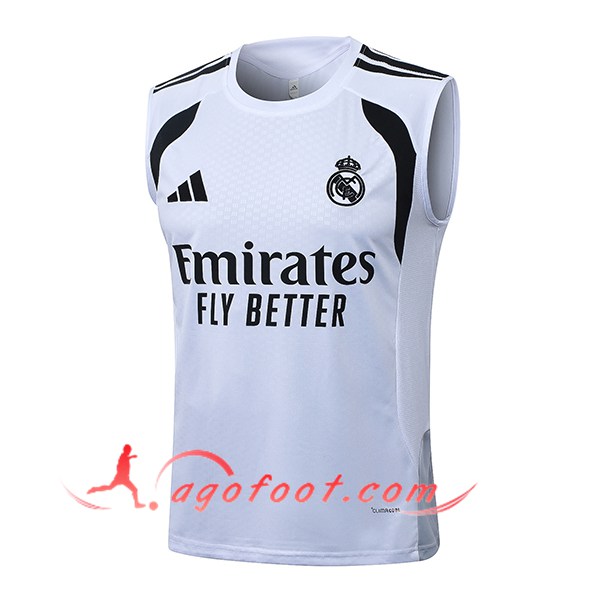 Training Debardeurs Real Madrid Blanc/Noir 2026/2027