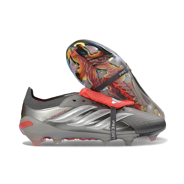 Adidas Chaussures de Foot 26 Predator Elite Tongue FG Gris/Orange
