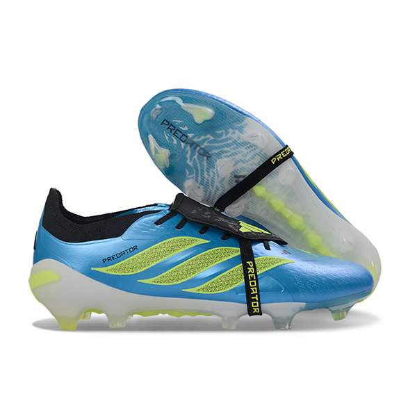 Adidas Chaussures de Foot 26 Predator Elite Tongue FG Bleu/Vert