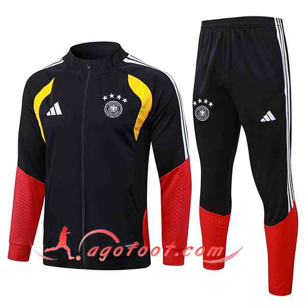 Ensemble Survetement de Foot Veste Allemagne Noir/Rouge/Jaune 2026/2027