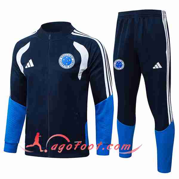 Ensemble Survetement de Foot Veste Cruzeiro Bleu Foncé 2026/2027