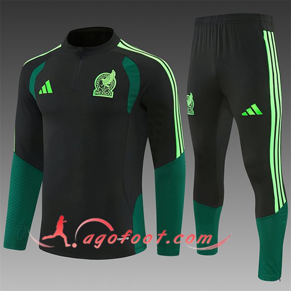 Ensemble Survetement de Foot Mexique Noir/Vert 2026/2027