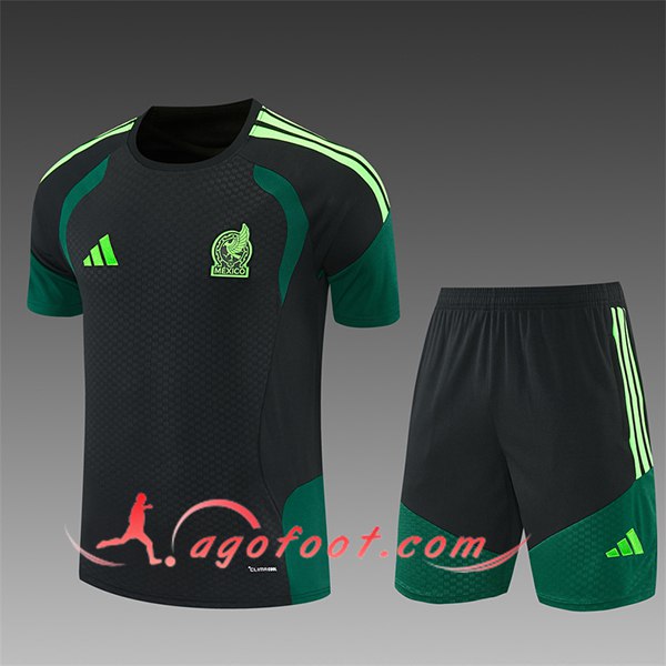 Ensemble Training T-Shirt Mexique Enfant Noir/Vert 2026/2027