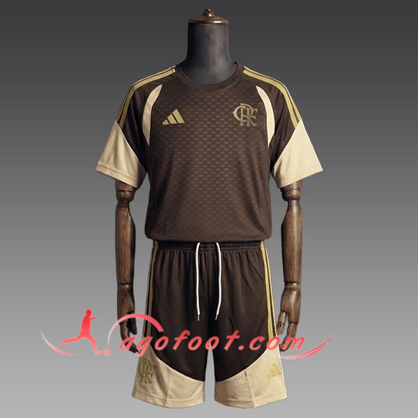 Ensemble Training T-Shirt Flamengo Enfant Brun/Beige 2025/2026