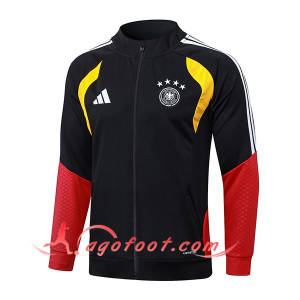 Veste Foot Allemagne Noir/Rouge/Jaune 2026/2027
