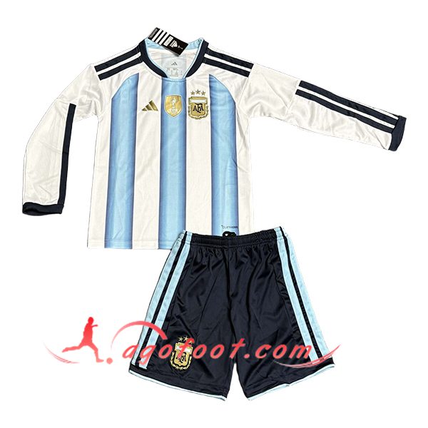Maillot Equipe Foot Argentine Enfant Domicile Manches Longues Coupe Du Monde 2026