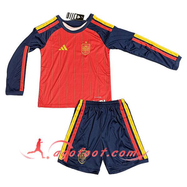 Maillot de Foot Espagne Enfant Homme Manches Longues 2026/2027