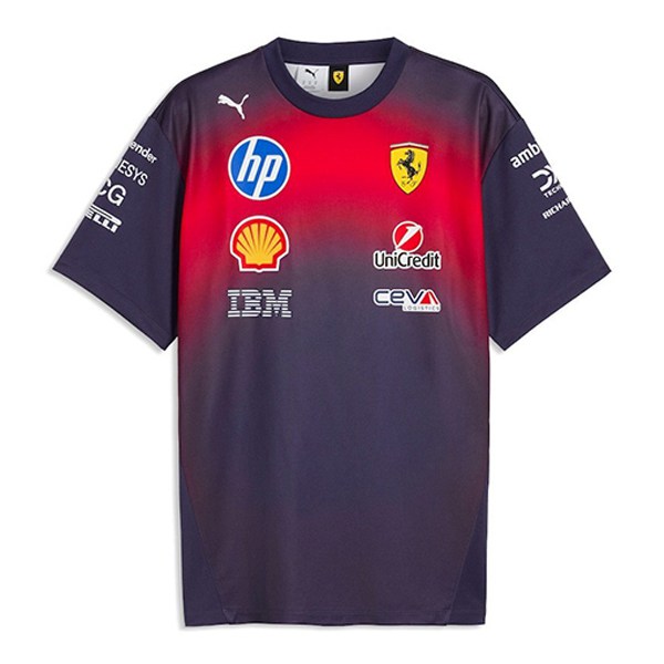 T-Shirt F1 Scuderia Ferrari Team Pourpre/Rouge 2026