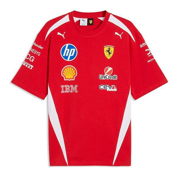 T-Shirt F1 Scuderia Ferrari Team Rouge/Blanc 2026