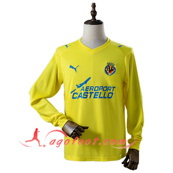 Maillot de Foot Villarreal CF Retro Domicile Manches Longues 2008/2009