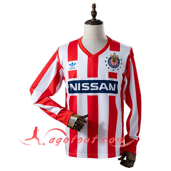 Maillot de Foot CD Guadalajara Retro Domicile Manches Longues 1990/1991