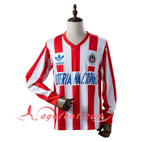 Maillot de Foot CD Guadalajara Retro Domicile Manches Longues 1991/1992