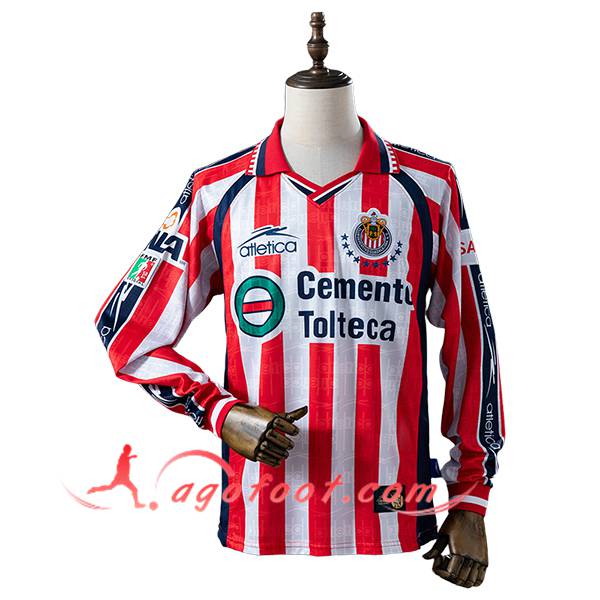 Maillot de Foot CD Guadalajara Retro Domicile Manches Longues 1999/2000