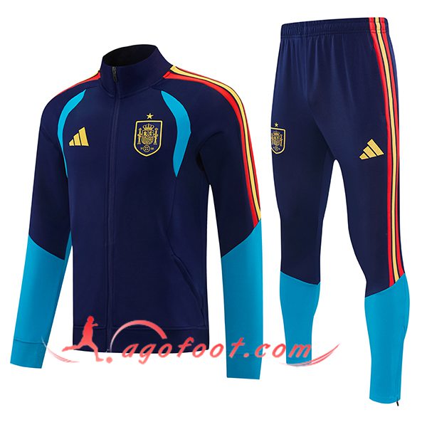 Ensemble Survetement de Foot Veste Espagne Bleu Royal 2026/2027