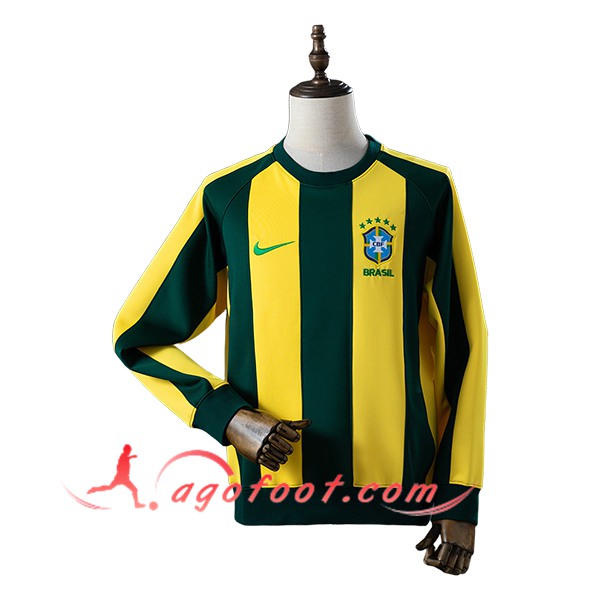 Sweatshirt Training Brésil Vert/Jaune 2026/2027