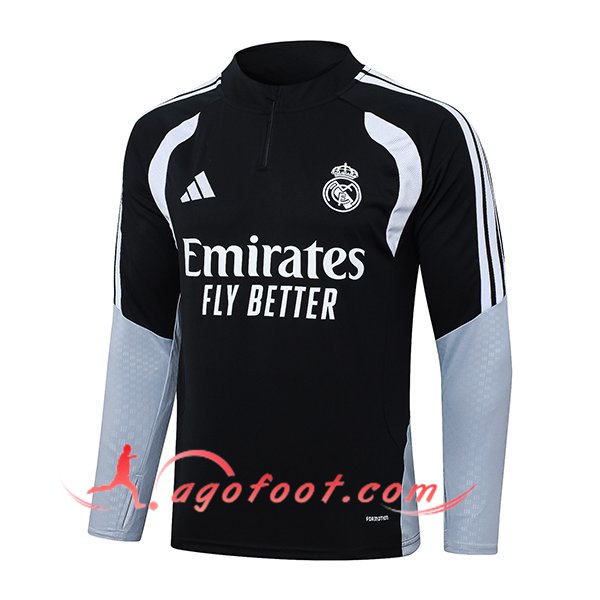 Sweatshirt Training Real Madrid Noir/Gris/Blanc 2026/2027