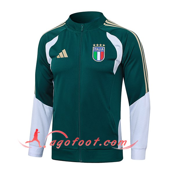Veste Foot Italie Vert/Jaune/Blanc 2026/2027