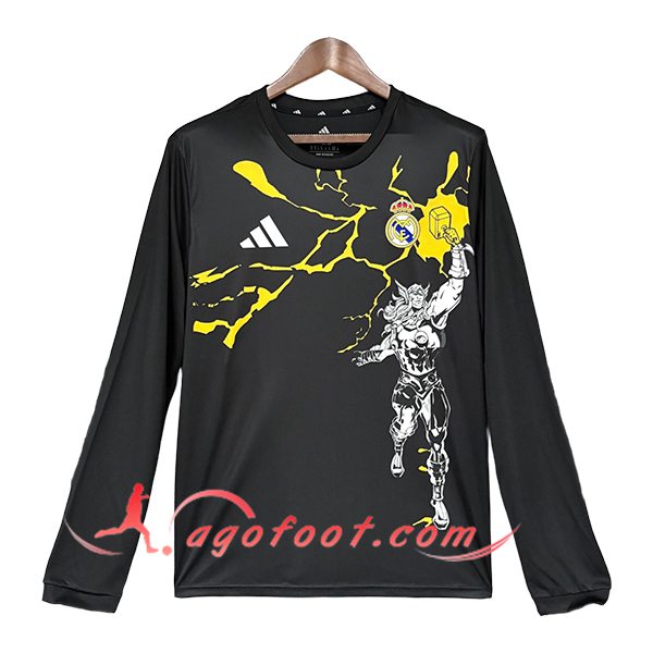 Maillot de Foot Real Madrid Manches Longues Special Edition Noir 2026/2027